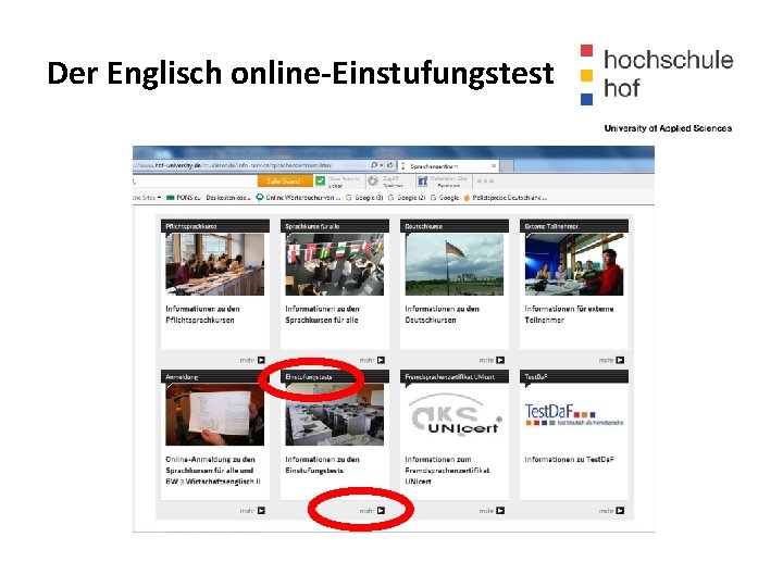 Der Englisch online-Einstufungstest 