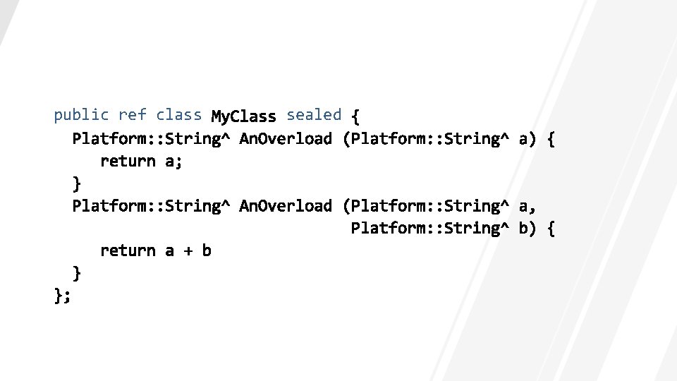 public ref class sealed 