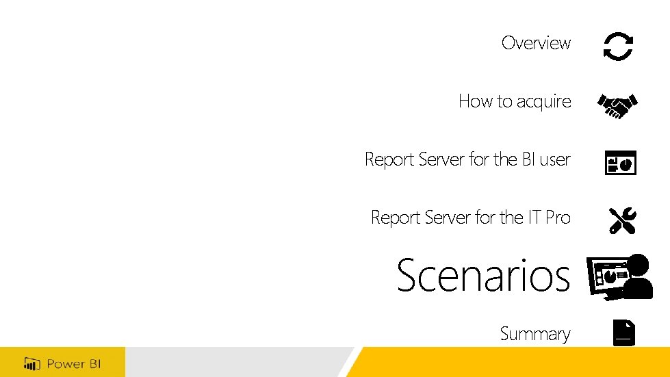 Overview How to acquire Report Server for the BI user Report Server for the