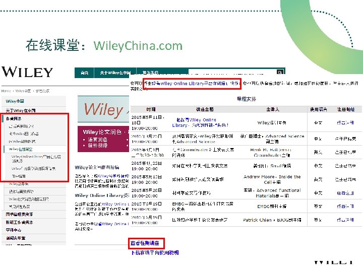 在线课堂：Wiley. China. com 35 