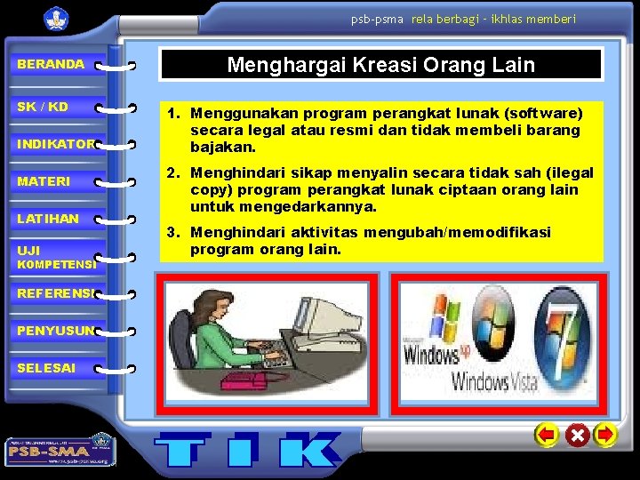 psb-psma rela berbagi – ikhlas memberi BERANDA SK / KD INDIKATOR MATERI LATIHAN UJI