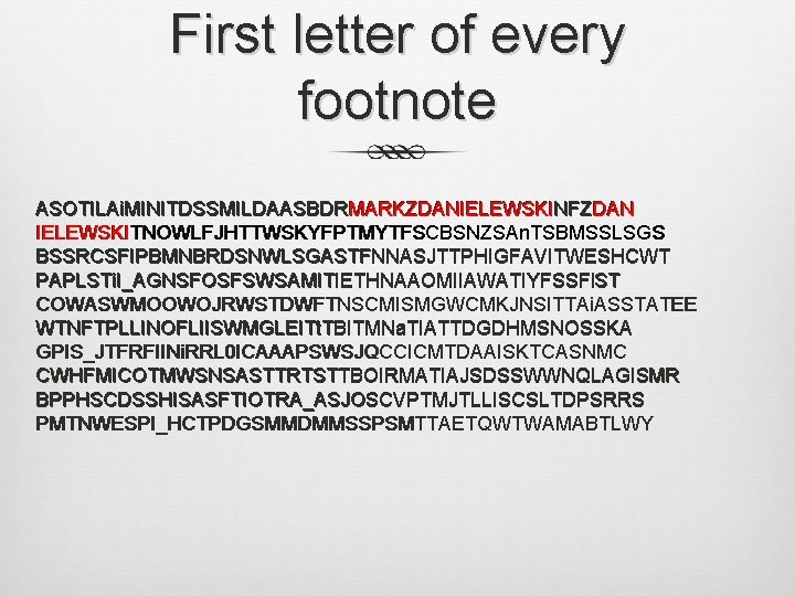 First letter of every footnote ASOTILAi. MINITDSSMILDAASBDRMARKZDANIELEWSKINFZDAN IELEWSKITNOWLFJHTTWSKYFPTMYTFSCBSNZSAn. TSBMSSLSGS BSSRCSFIPBMNBRDSNWLSGASTFNNASJTTPHIGFAVITWESHCWT PAPLSTi. I_AGNSFOSFSWSAMITIETHNAAOMIIAWATIYFSSFi. ST COWASWMOOWOJRWSTDWFTNSCMISMGWCMKJNSITTAi. First letter of every footnote ASOTILAi. MINITDSSMILDAASBDRMARKZDANIELEWSKINFZDAN IELEWSKITNOWLFJHTTWSKYFPTMYTFSCBSNZSAn. TSBMSSLSGS BSSRCSFIPBMNBRDSNWLSGASTFNNASJTTPHIGFAVITWESHCWT PAPLSTi. I_AGNSFOSFSWSAMITIETHNAAOMIIAWATIYFSSFi. ST COWASWMOOWOJRWSTDWFTNSCMISMGWCMKJNSITTAi.