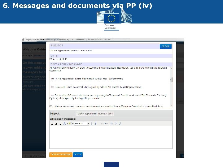 6. Messages and documents via PP (iv) 