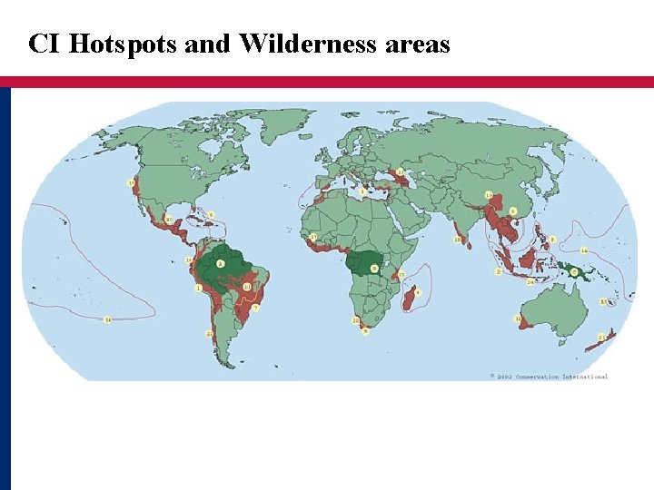 CI Hotspots and Wilderness areas 