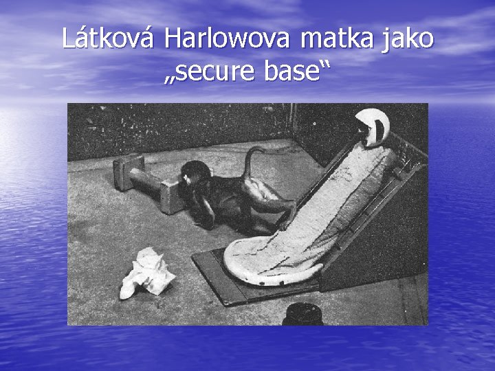 Látková Harlowova matka jako „secure base“ 