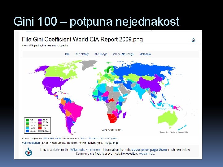 Gini 100 – potpuna nejednakost 
