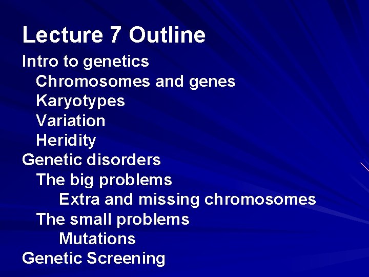 Lecture 7 Genetics Heritable Disease Now playing Oingo