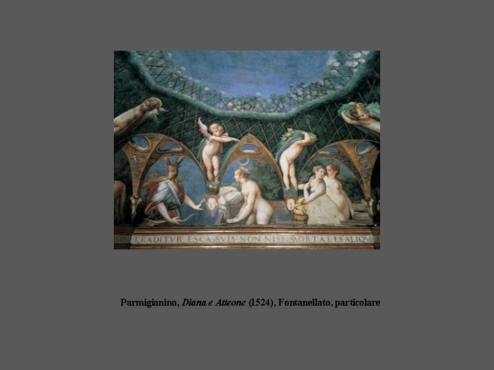 Parmigianino, Diana e Atteone (1524), Fontanellato, particolare 