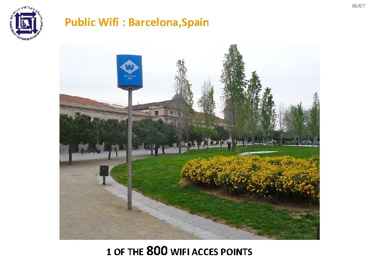66/67 Public Wifi : Barcelona, Spain 1 OF THE 800 WIFI ACCES POINTS 