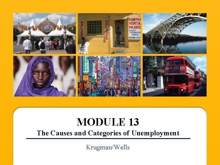 MODULE 13 The Causes and Categories of Unemployment Krugman/Wells 