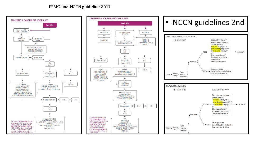 ESMO and NCCN guideline 2017 • NCCN guidelines 2 nd 