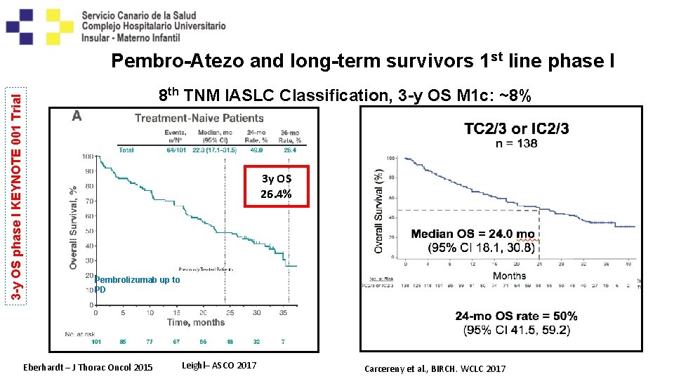 3 -y OS phase I KEYNOTE 001 Trial Pembro-Atezo and long-term survivors 1 st