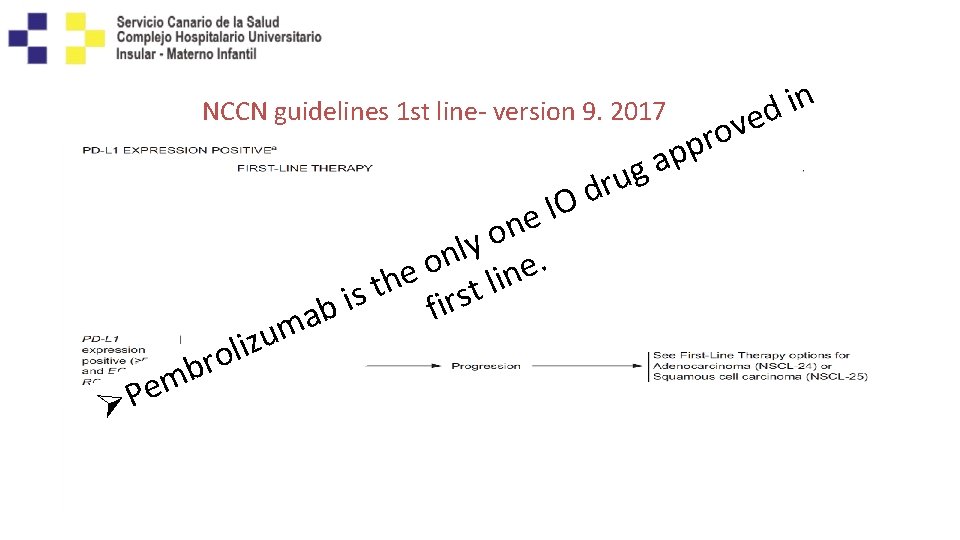 NCCN guidelines 1 st line- version 9. 2017 Ø b m Pe m u