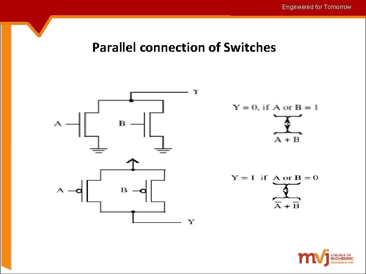 Engineered for for. Tomorrow Parallel connection of Switches 