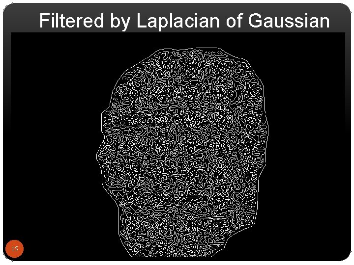 Filtered by Laplacian of Gaussian 15 