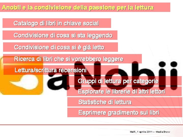 Anobii e la condivisione della passione per la lettura Catalogo di libri in chiave