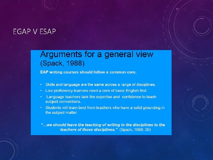 EGAP V ESAP 