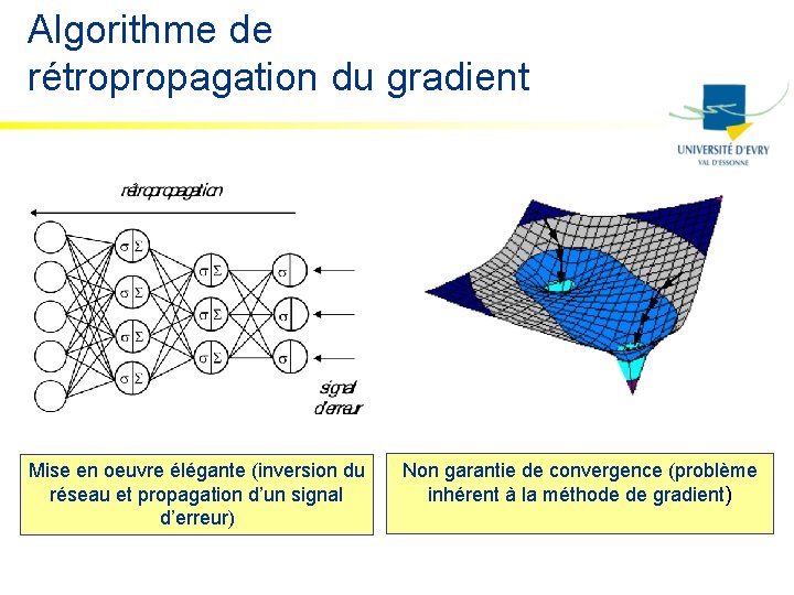 Algorithme de rétropropagation du gradient Mise en oeuvre élégante (inversion du réseau et propagation