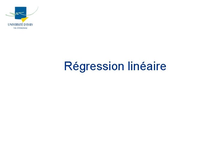 Régression linéaire 