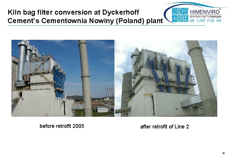 Kiln bag filter conversion at Dyckerhoff Cement’s Cementownia Nowiny (Poland) plant before retrofit 2005