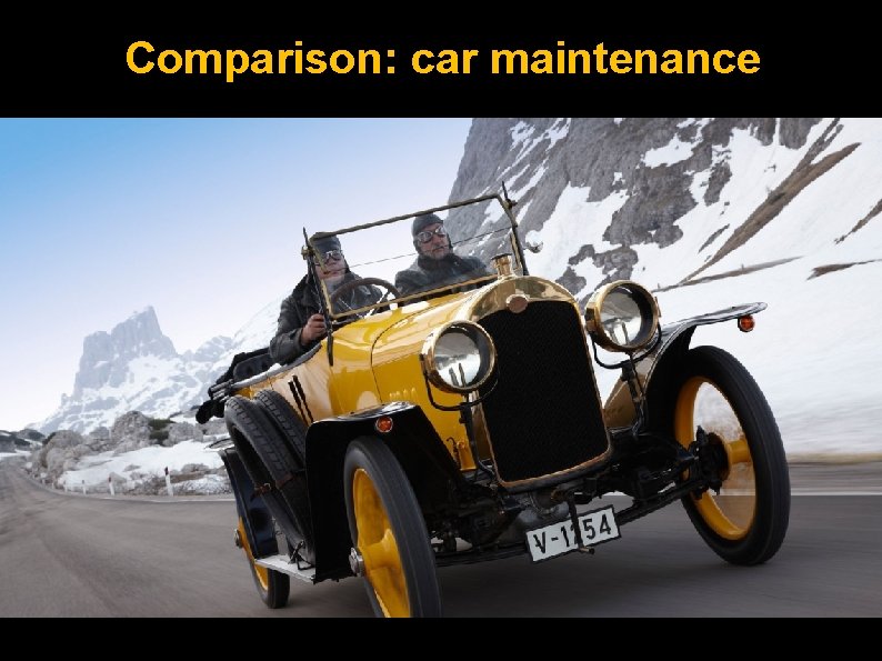 Comparison: car maintenance 