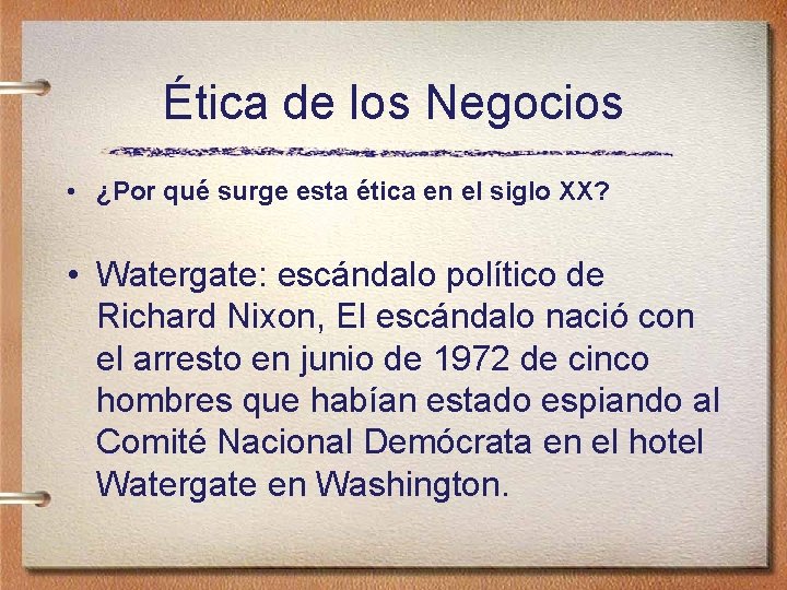 Ética de los Negocios • ¿Por qué surge esta ética en el siglo XX?