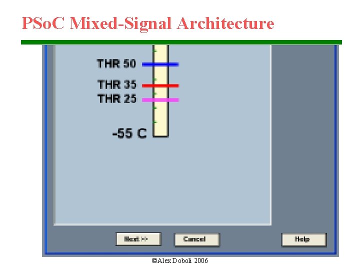 PSo. C Mixed-Signal Architecture ©Alex Doboli 2006 