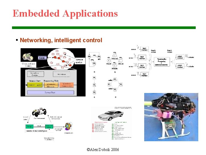 Embedded Applications • Networking, intelligent control ©Alex Doboli 2006 