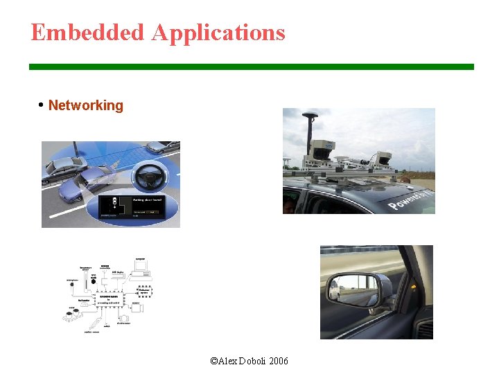 Embedded Applications • Networking ©Alex Doboli 2006 