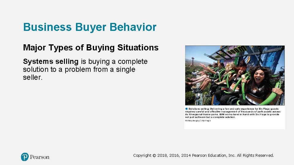 Business Buyer Behavior Major Types of Buying Situations Systems selling is buying a complete