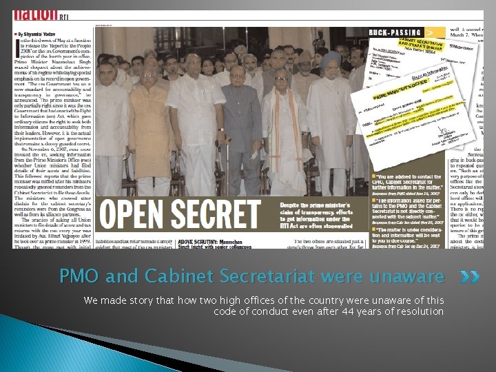 PMO and Cabinet Secretariat were unaware We made story that how two high offices
