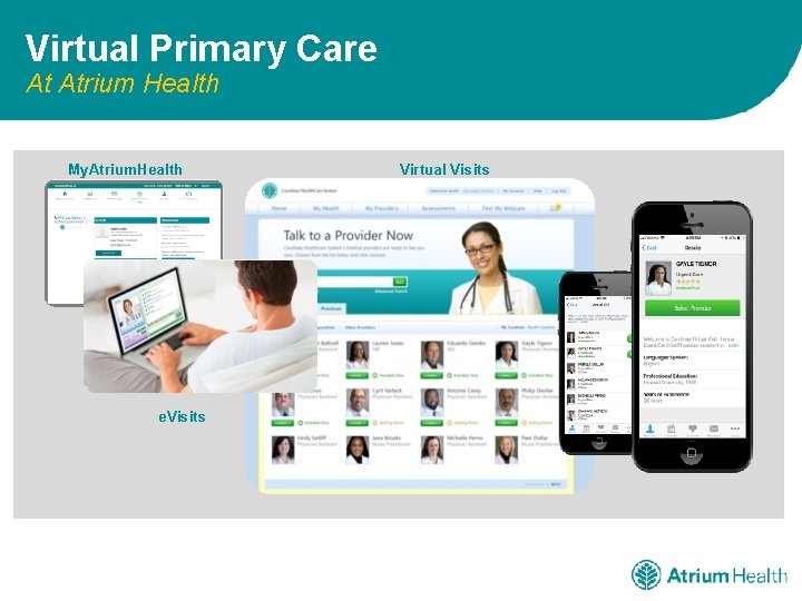 Virtual Primary Care At Atrium Health My. Atrium. Health e. Visits Virtual Visits 