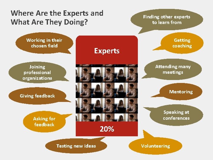 Where Are the Experts and What Are They Doing? Working in their chosen field