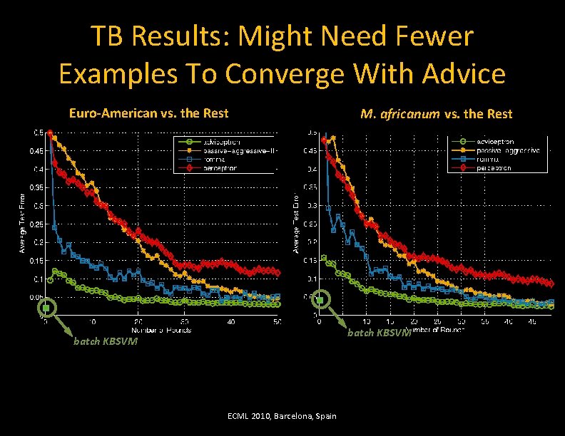 TB Results: Might Need Fewer Examples To Converge With Advice Euro-American vs. the Rest