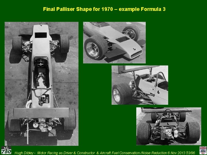 Final Palliser Shape for 1970 – example Formula 3 Hugh Dibley - Motor Racing