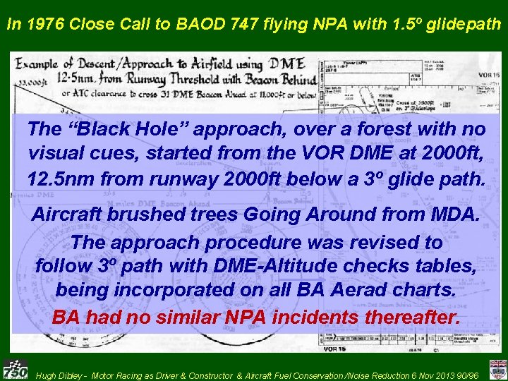 In 1976 Close Call to BAOD 747 flying NPA with 1. 5º glidepath The