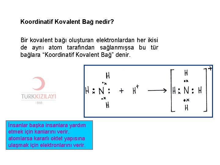 Koordinatif Kovalent Bağ nedir? Bir kovalent bağı oluşturan elektronlardan her ikisi de aynı atom