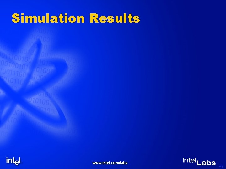 Simulation Results www. intel. com/labs 49 