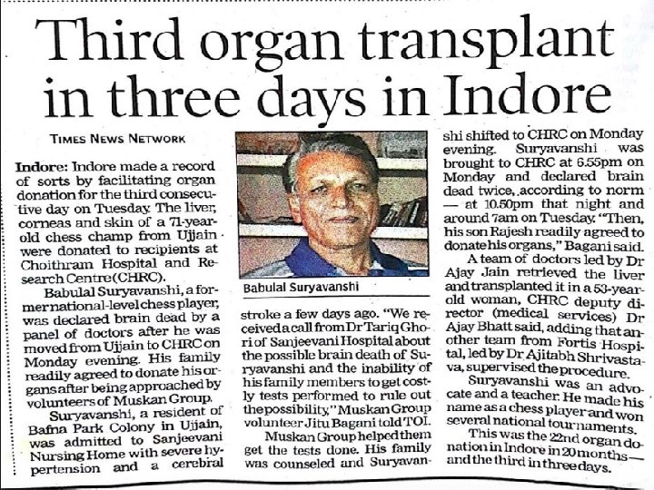http: //organdonationindore. org/ 8 