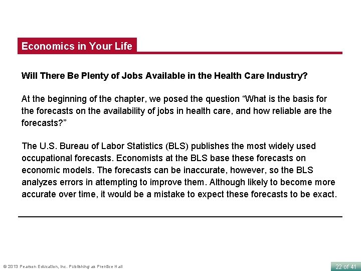 Economics in Your Life Will There Be Plenty of Jobs Available in the Health