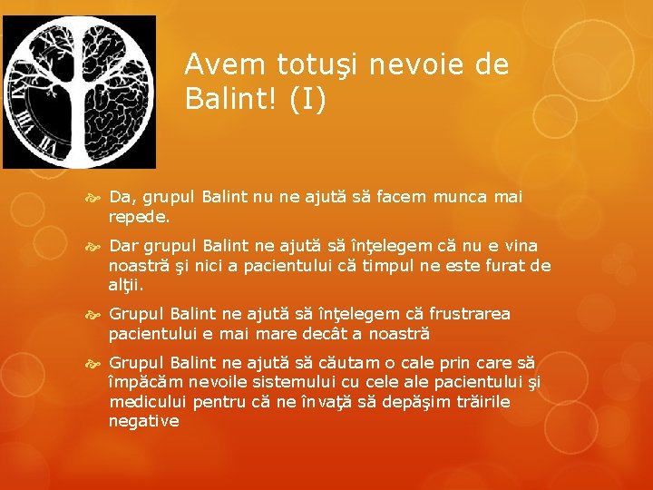 Avem totuşi nevoie de Balint! (I) Da, grupul Balint nu ne ajută să facem