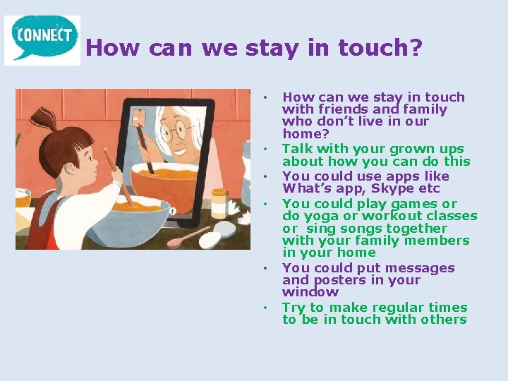 How can we stay in touch? • • • How can we stay in