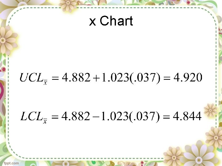 x Chart 