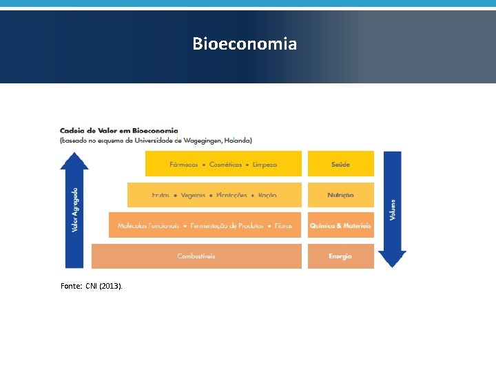 Bioeconomia Fonte: CNI (2013). 