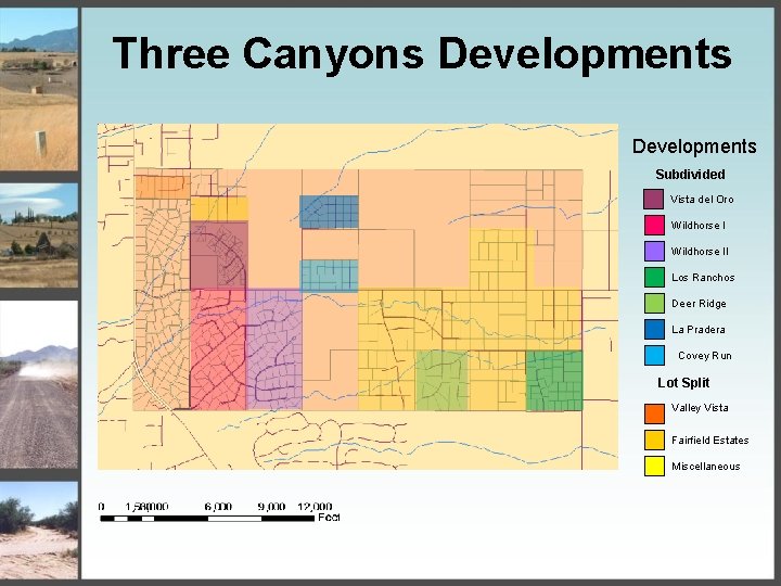 Three Canyons Developments Subdivided Vista del Oro Wildhorse II Los Ranchos Deer Ridge La