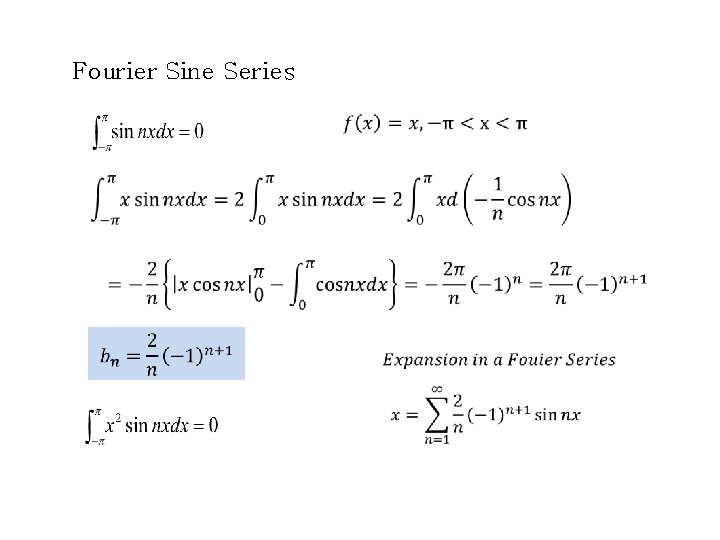 Fourier Sine Series 