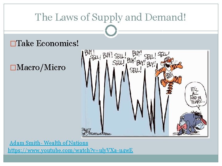 The Laws of Supply and Demand! �Take Economics! �Macro/Micro Adam Smith- Wealth of Nations