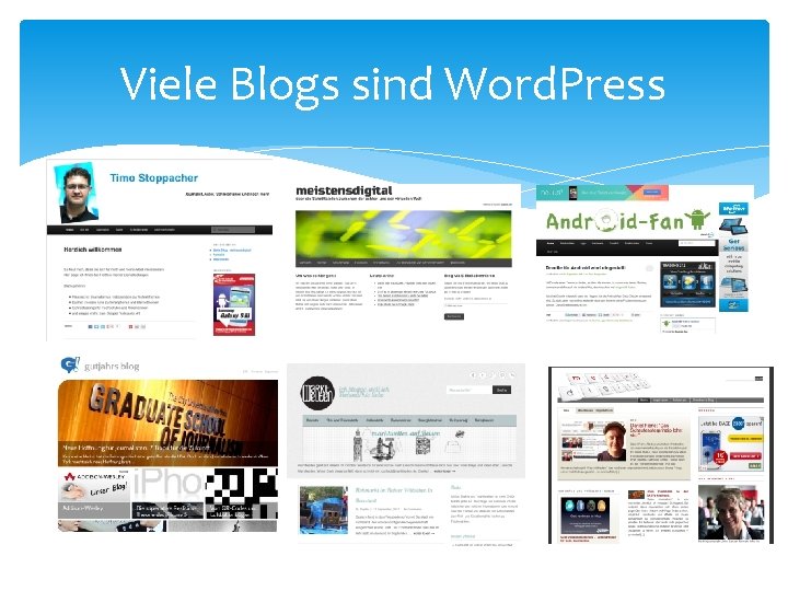 Viele Blogs sind Word. Press 