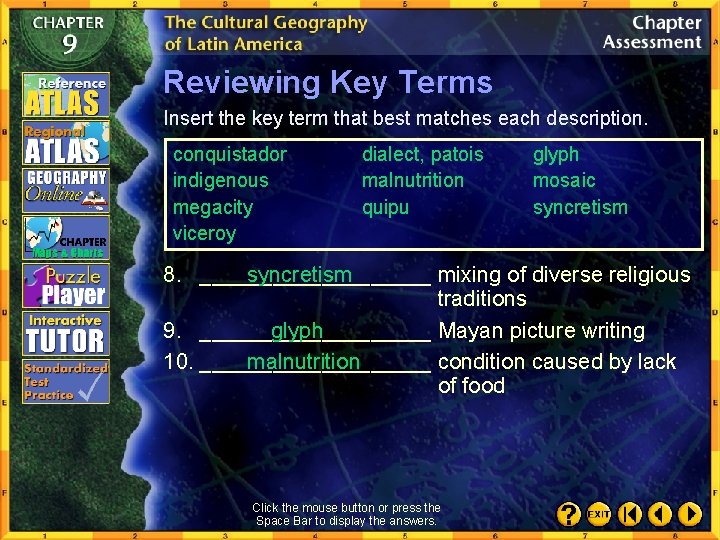 Reviewing Key Terms Insert the key term that best matches each description. conquistador indigenous