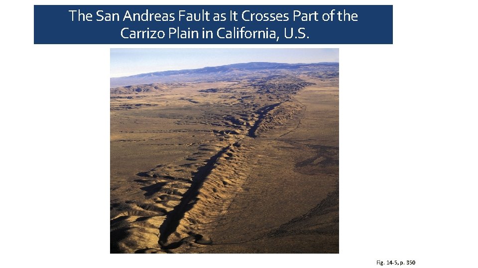 The San Andreas Fault as It Crosses Part of the Carrizo Plain in California,